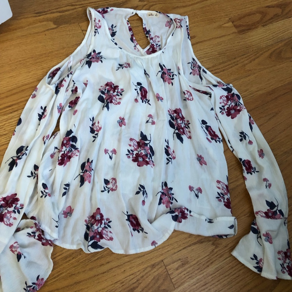 hollister floral medium shirt